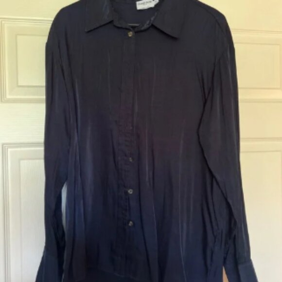 Claire rose x NAKD navy blue button up shirt size 38 - Picture 1 of 4